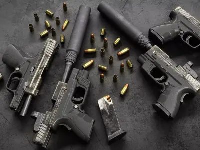 Custom Modified Springfield Handgun 3D model