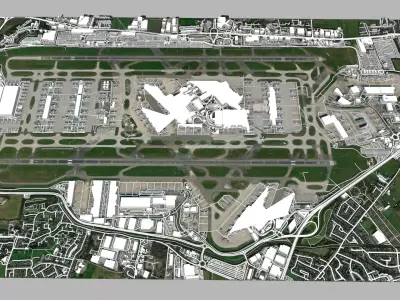  London Heathrow Airport United Kingdom 3D model