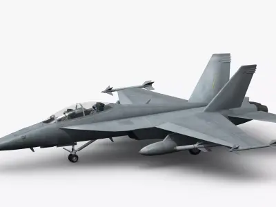F A-18 EF SuperHornet Low-poly 3D model