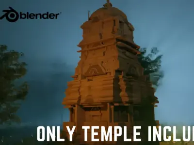 Ancient Temple created using blender 3D model