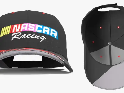 Vintage NASCAR Racing Hat 00s 3D model