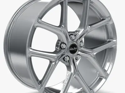 Carroll Shelby Wheel Company CS3 Wheel Chrome Powder Mustang Low-poly 3D model