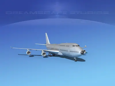 Boeing 747-8I Bare Metal 3D model