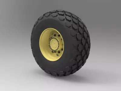 Wheel from Roller-compactor 3D model
