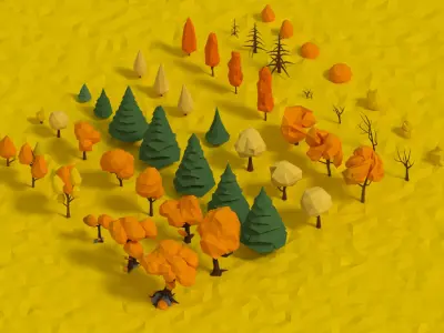 Trees Pack 3D model