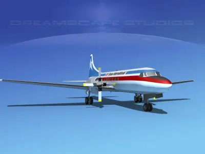Convair CV-580 Texas Intl 3D model