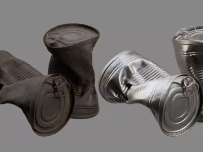 Crushed Food Can 03 3D model