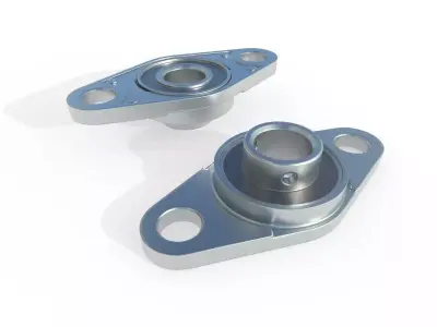 Flange Bearing 02 Low-poly 3D model