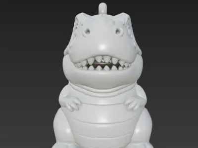 Cute TRex Dinosaur 3D Printable Keychain Model 3D print model