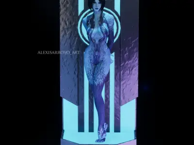 Halo Cortana Holographic Version 3D print model purchase