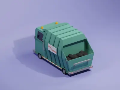 Garbage truck 3D model order