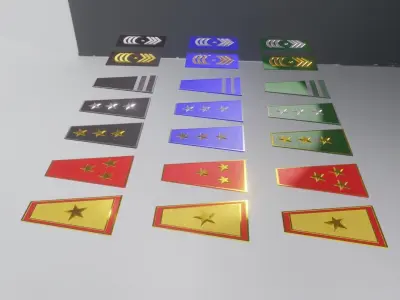 military rank 3D model