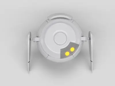  Sci-fi ship Low-poly 3D model