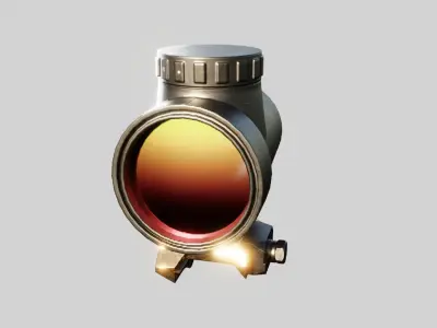 Trijicon MRO Reflex Sight Low-poly 3D model