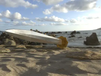 Rondel Dagger Free low-poly 3D model