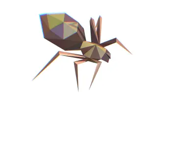 Animated Spider LowPoly Art Insect Low-poly 3D model