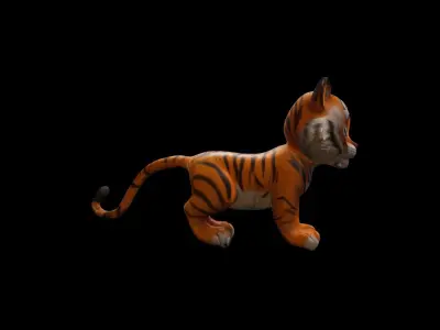Beautiful Bengal Tiger Portrait High Render 3D model