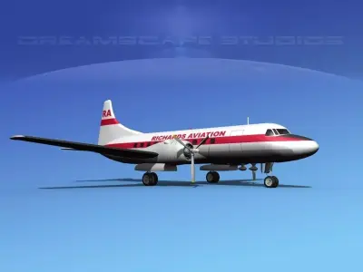 Convair CV-340 Richards Aviation 3D model