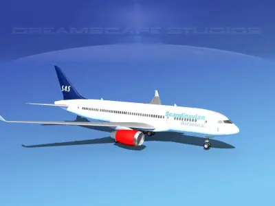 Boeing 787-8 SAS 3D model