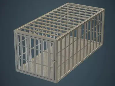 Cage 1B Low-poly 3D model