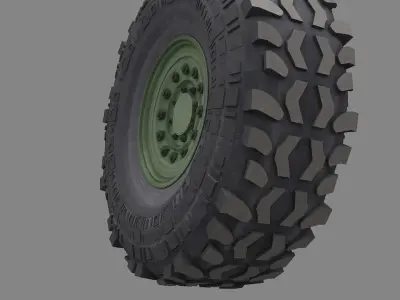 Military vehicle Tyre 3d Model 3D model
