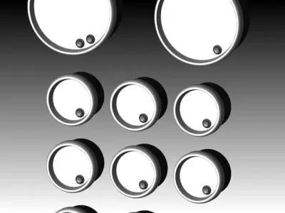 Automotive Gauges Free 3D model