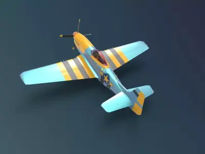 North American P 51 Mustang 3D model