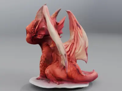 red dragon baby 3D model
