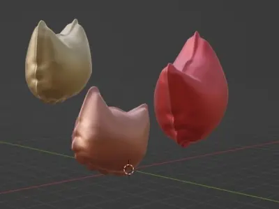 Cat Head Icon Balloon Low-poly 3D model 3D print model