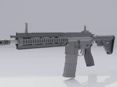 Hk 416A5 Low-poly 3D model