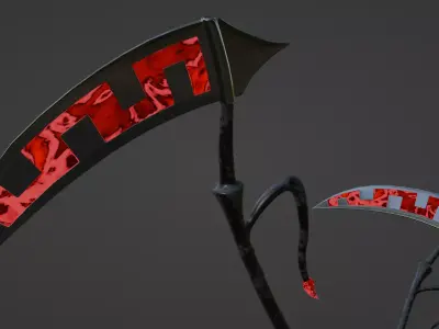 Fantasy Scythe 3D model