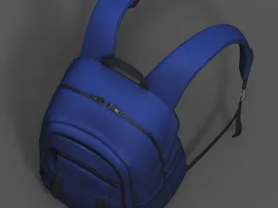 Backpack bag baggage Color 3d low poly Low-poly Low-poly 3D model