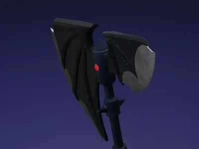 Bat Axe PBR Low-Poly Game READY Low-poly 3D model