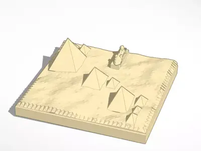 traditional view of the pyramids printable Free 3D model
