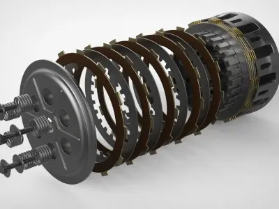 Motorcycle Clutch Free 3D model