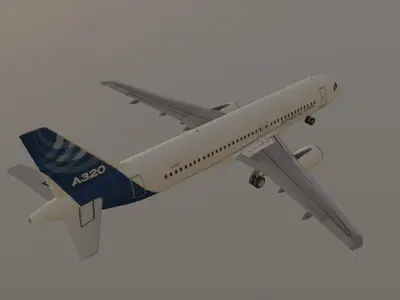 Airbus a320-214 airbus house livery 3D model