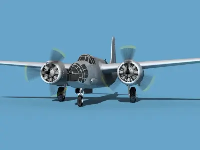 Douglas A-20A Havoc V00 3D model