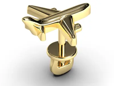 Airplane airbus earring 3D print model