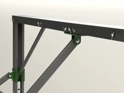 Folding Frame Stand V2 3D model