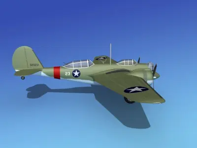Martin B-10 V10 3D model