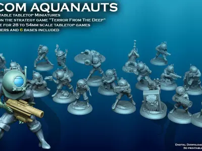 XCOM Terror From The Deep Aquanauts 3D print model