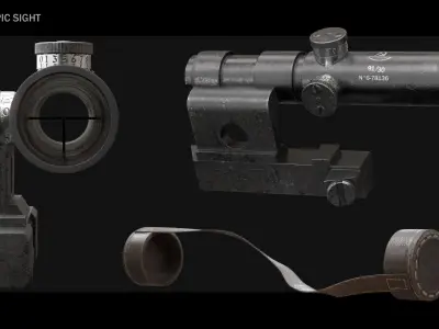 Mosin Nagant - OpenSubdiv-Ready - Rigged - 4K 3D model