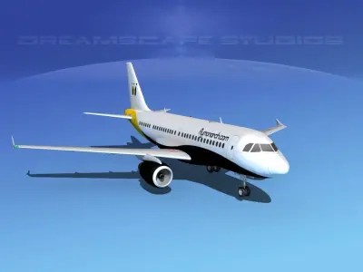 Airbus A319 Monarch  3D model