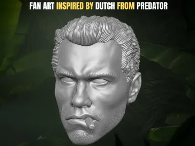 Dutch fan art head for action figures 3D print model