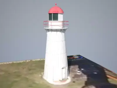 The Old Caloundra Lighthouse Low poly 3D model