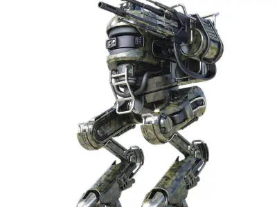 Military robots set 4in1 3D model