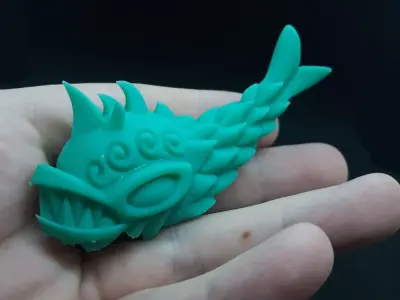 Angry fish 3d print Free 3D print model