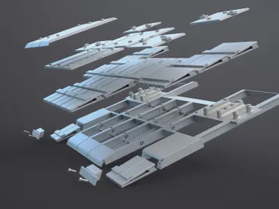 Kontakt-5 - Armour for Tank T-80U 3D model