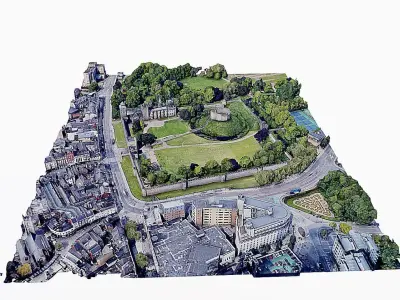 Cardiff Castle Low-poly 3D model
