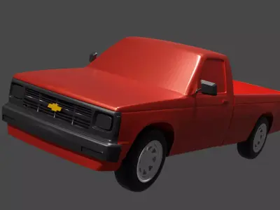 Chevrolet S10 1990 Pickup Single Cab Long Bed High Poly  3D print model